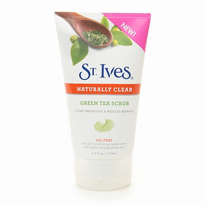 St. Ives Naturally Clear Green Tea Scrub, Oil-Free